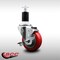 Service Caster 3.5'' SS Red Poly Swivel 1-1/2'' Expanding Stem Caster with Brake SCC-SSEX20S3514-PPUB-RED-TLB-112 - alternate 3
